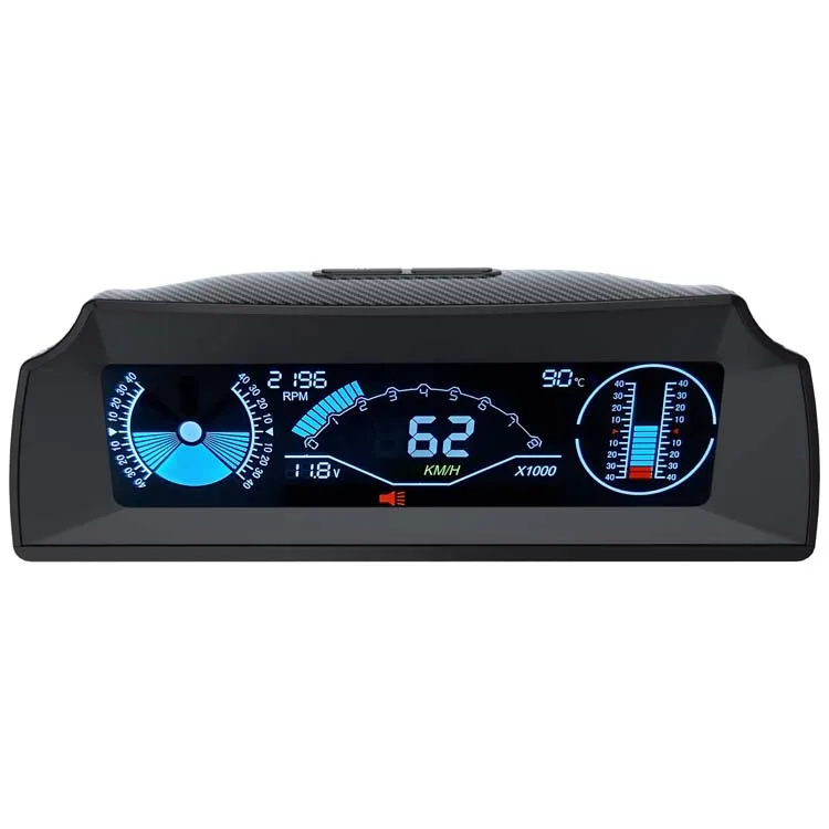 X90 OBD2 Car Head-Up Display Slope Meter Inclinometer HD LCD Car Head Display/Smart Digital Meter Alarm/Slope Meter