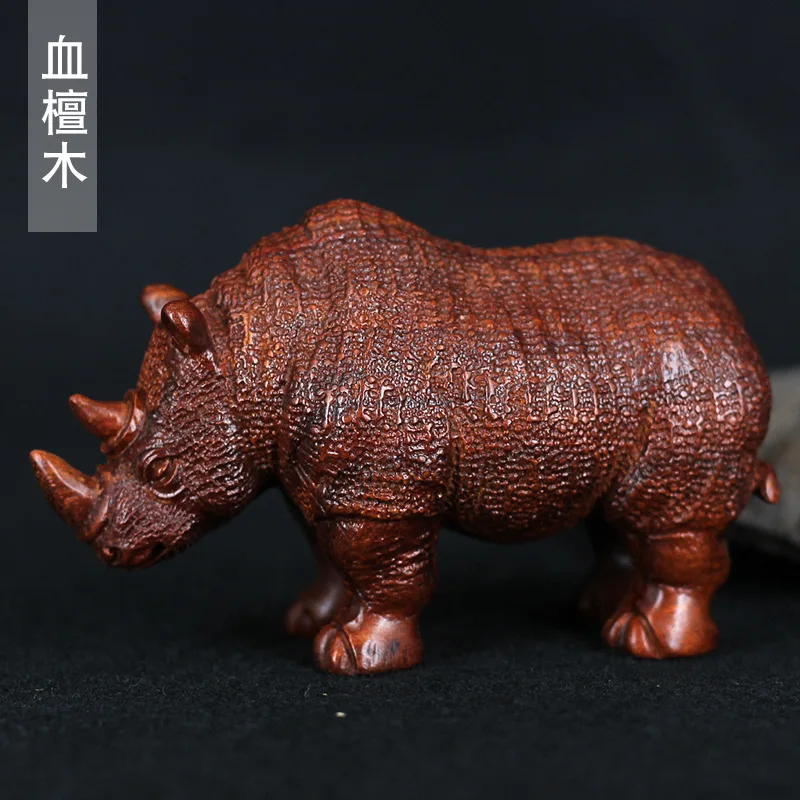 Zambia Pterocarpus Santalinus Rhinoceros Red Sandalwood Carved Ornaments Like Pterocarpus Santalinus Crafts Gift Hand Pieces Cra