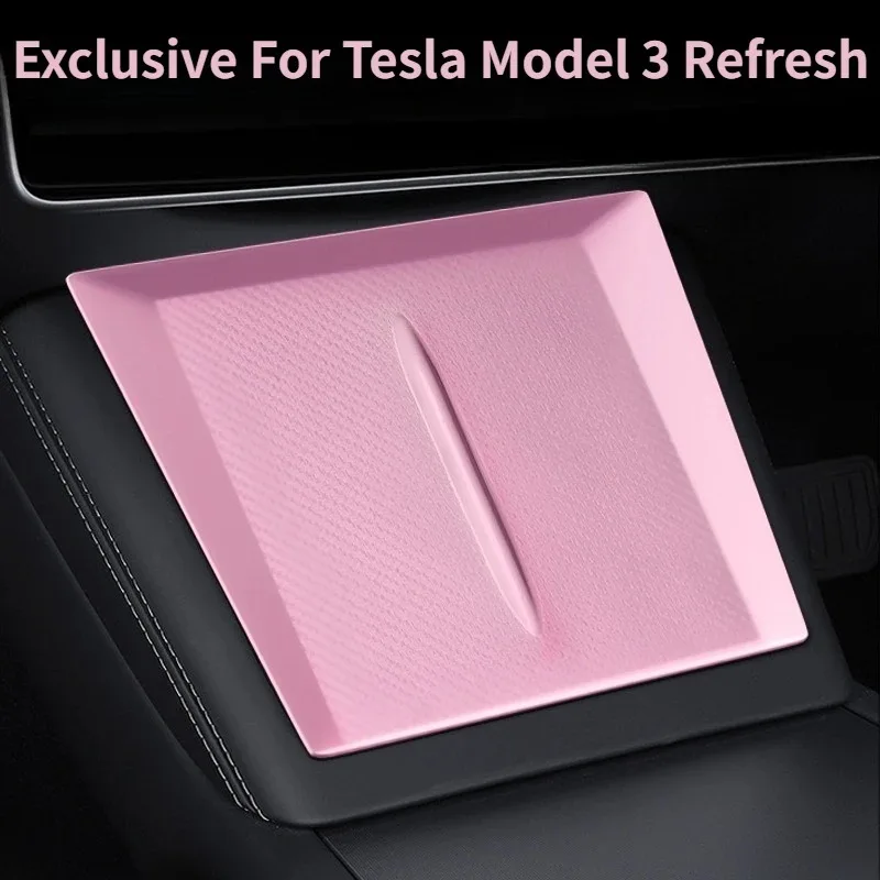 Center Console Wireless Charging Pad Non-slip Mat for Tesla Model Y Juniper Model 3 2025 2026 Car Interior Organizer Accessories