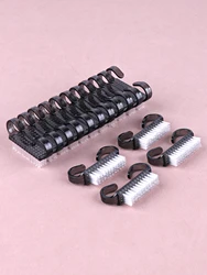 50Pcs/10Pcs Nail Cleaning Brushes Black Small Cleaner Tools Plastic Handle Powder Soft Remover Nail Art Manicure Tools