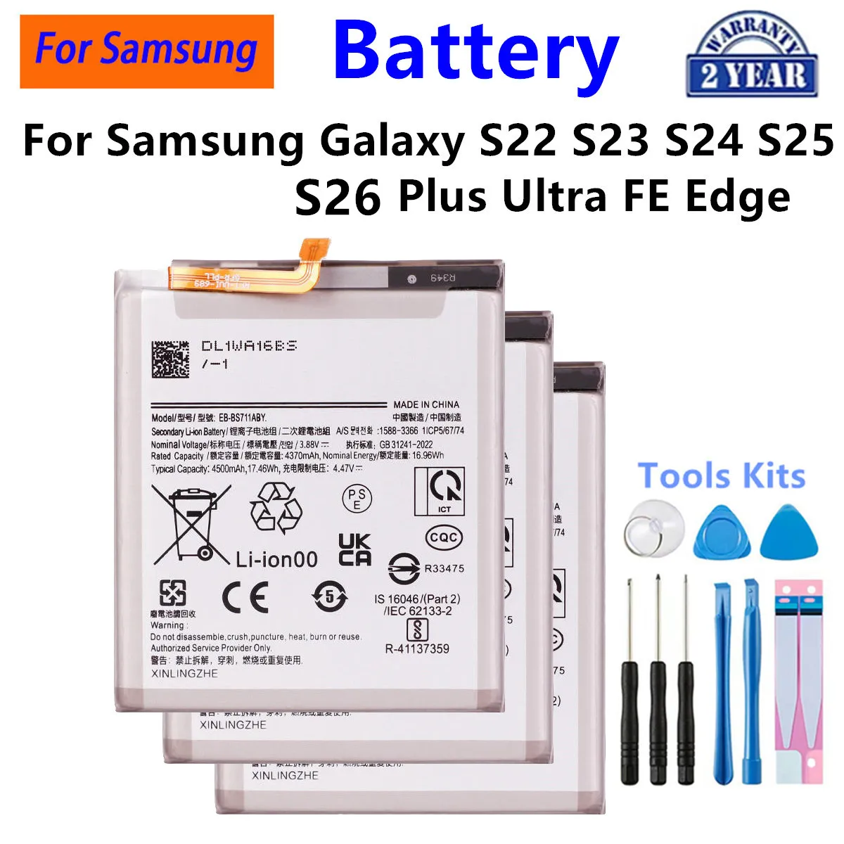 EB-BS928ABY EB-BS731AB EB-BS906ABY EB-BS937ABY EB-BS946ABY Akku für Samsung Galaxy S22 S23 S24 S25 S26 Plus Ultra FE Edge