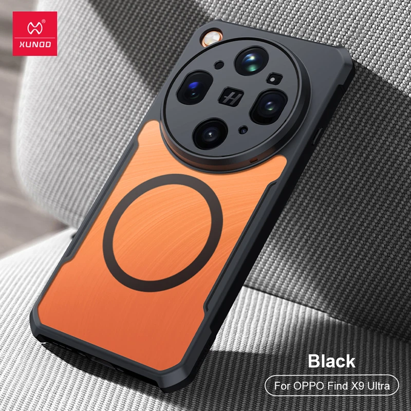 Für OPPO Find X9 Ultra Hülle XUNDD Qualitäts-Hartplastik + Weiches TPU Anti-Fingerabdruck Rückseitiger Ring Saugnapf Handyhülle
