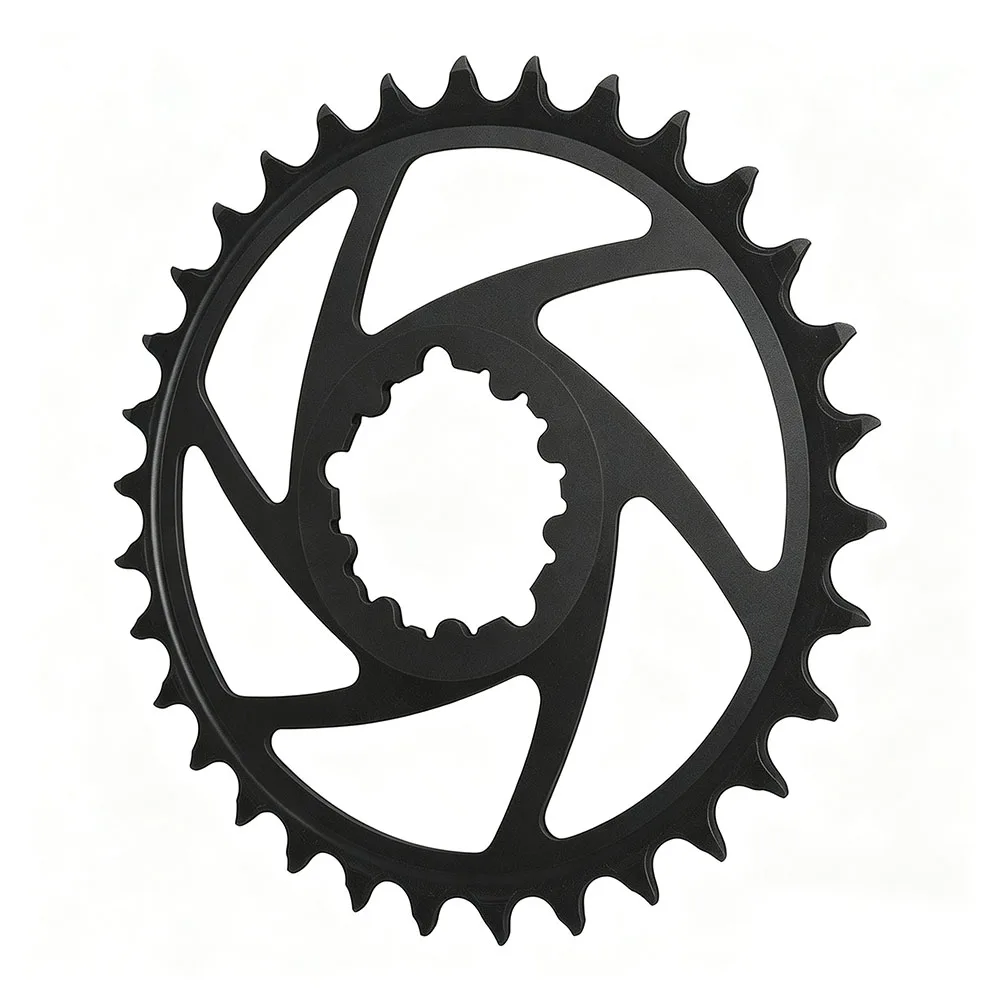 CNC Aluminum Sprocket Positive Negative Tooth Ring CNC Machined Aluminum Direct Mount Interface For Trail Riding