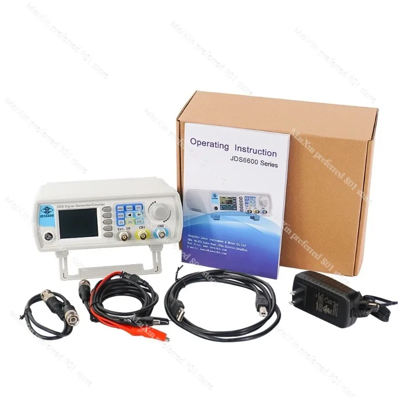 JDS6600 Dual channel programmable DDS function arbitrary waveform signal generator, pulse signal source frequency meter