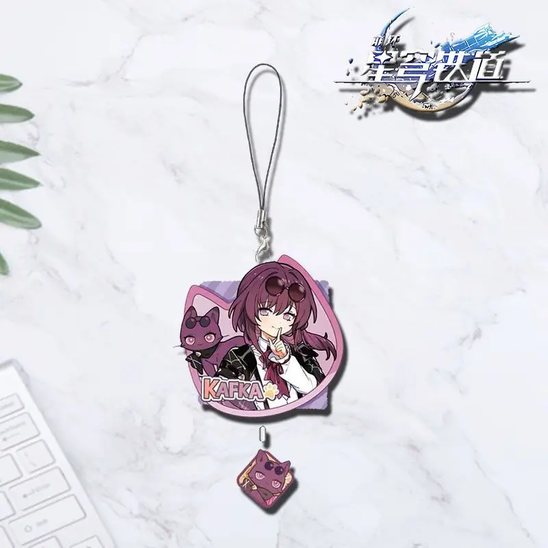 Honkai Star Rail Acrylic Keychain Present Kafka Blade Luocha Seele Silver Wolf Jing Yuan Mobile Phone Hanging Rope Pendant Gift view 3