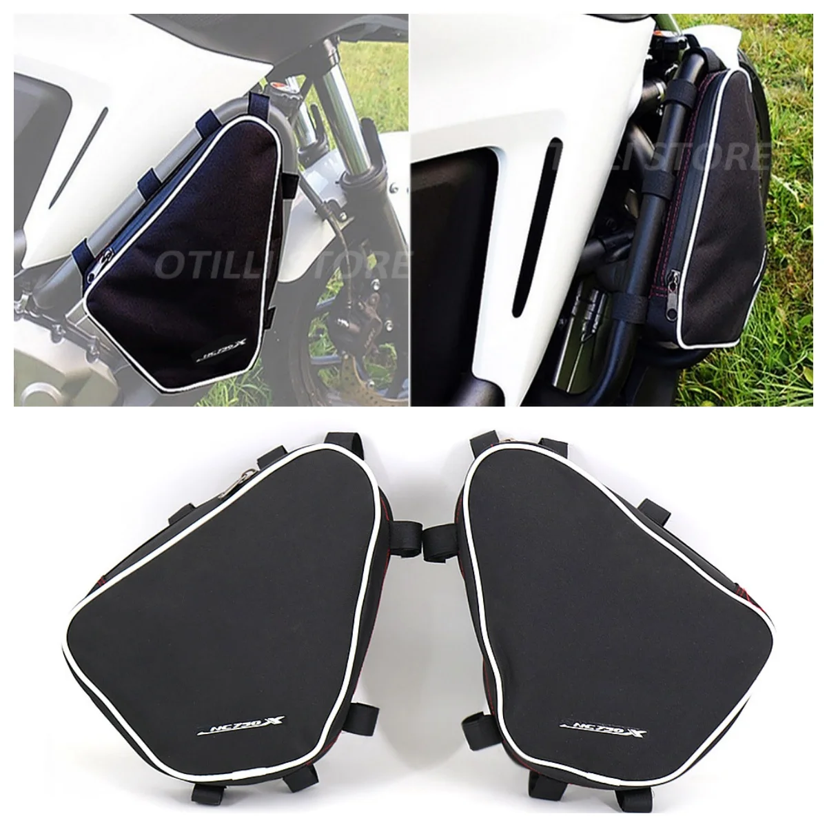 For Honda NC700X NC700S NC750X NC750S Motorcycle Frame Crash Bars Bag Engine Bumper Bags Accessory Storage Pack Repair Toolbox