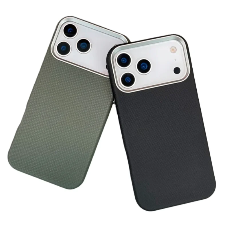 

Original Technology Woven Leather Case For iPhone 17 16 15 14 Plus 13 Pro Max Air Alloy Lens For MagSafe Wireless Charge Cover