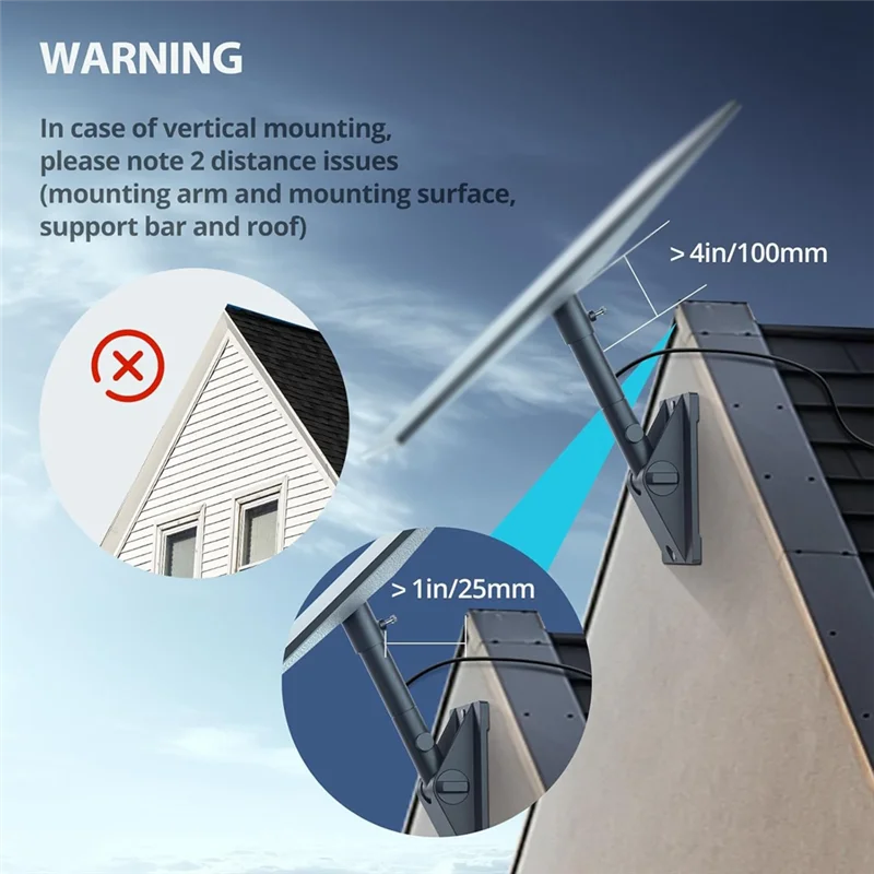 

A03Q-For Starlink Gen 3 Wall Mount Kit,For Starlink V3 Pipe Adapter And Installation Bracket, Roof Top Exterior Wall Mount
