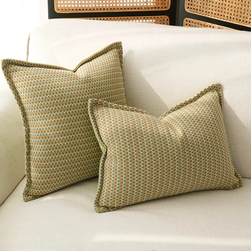 

Зеленые подушки, чехол для подушки в красный, синий горошек, роскошная современная квадратная декоративная наволочка для дивана, стула, украшения дома