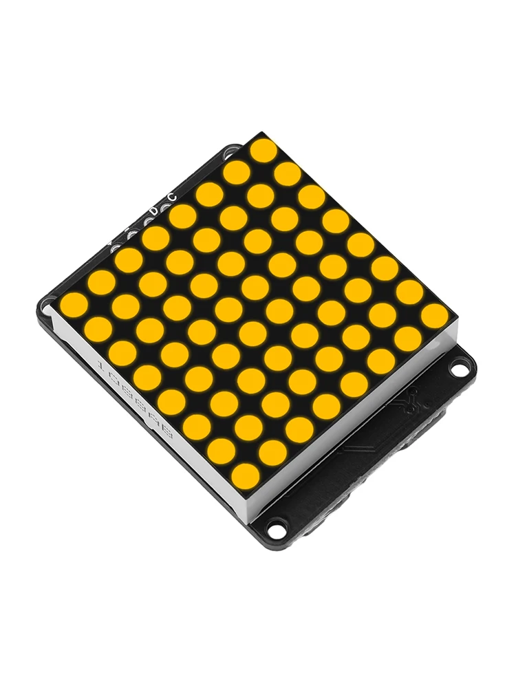 8X8 Matrix Common Cathode LED Dot Matrix Display Module Red Light Microcontroller Module Ht16K33 Driver I2C Interface