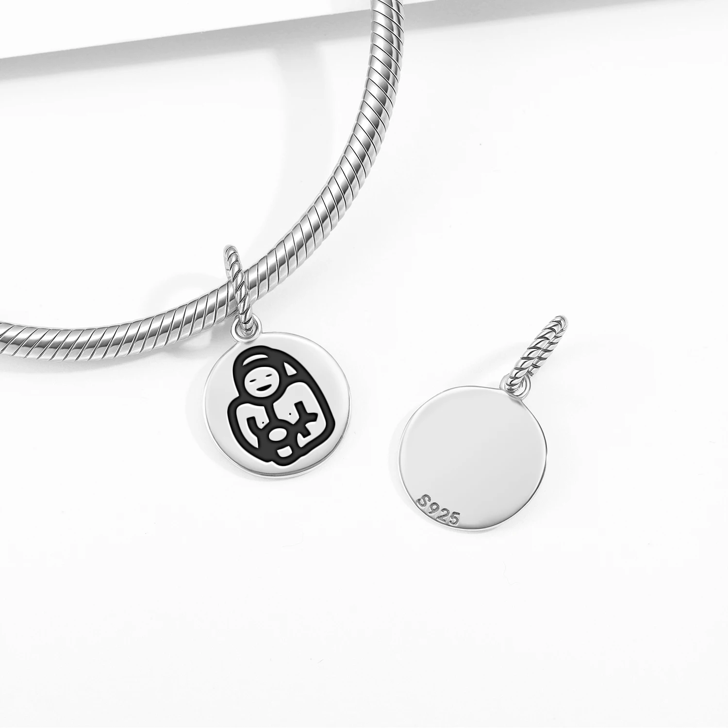 Colgante Inca Mama Allpa de Plata de Ley 925, Dije con Símbolo para Pulsera o Collar de Mujer, Joyería Popular
