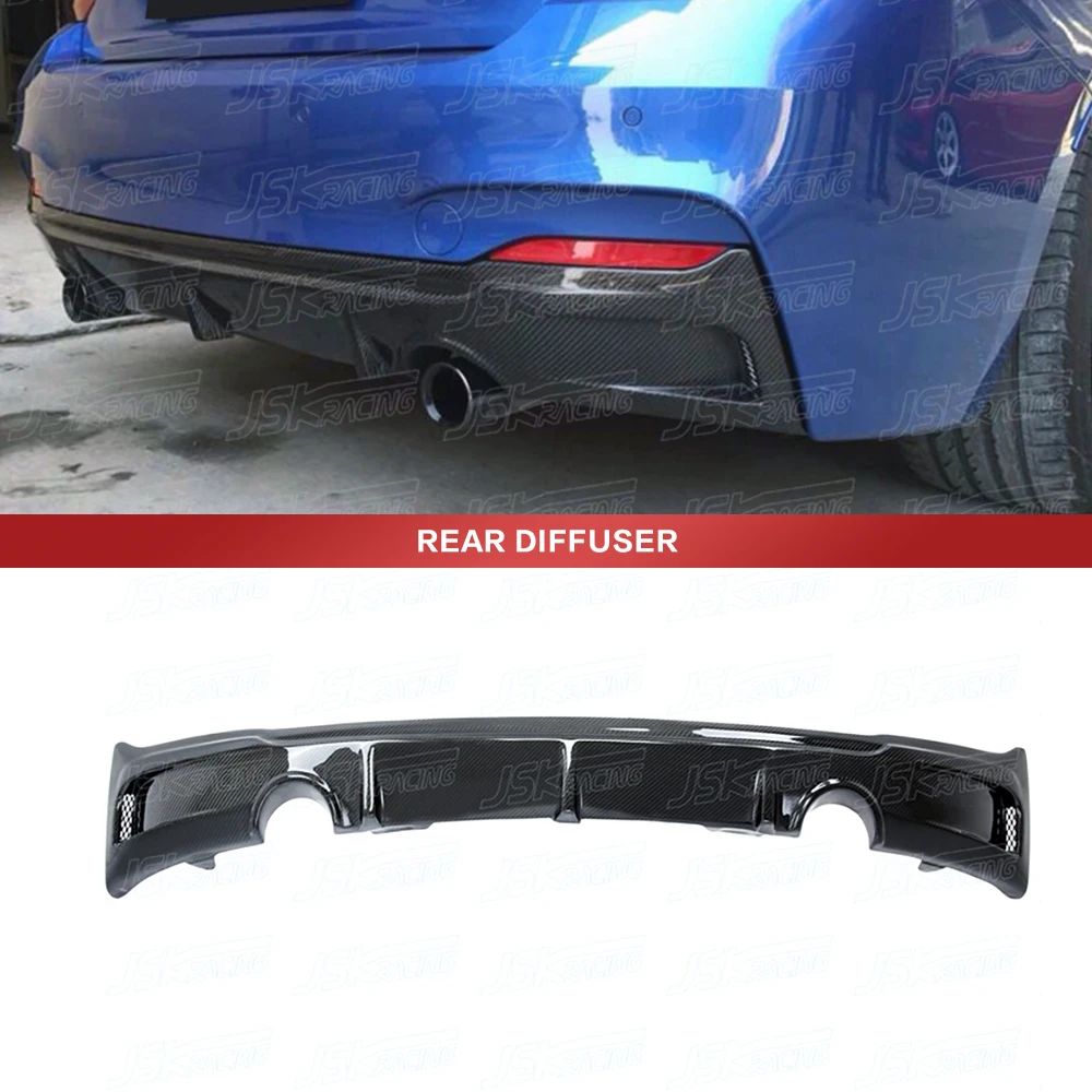 E Style Real Carbon Fiber Rear Diffuser For Bmw 2 Series F22 M235I 2014-2016