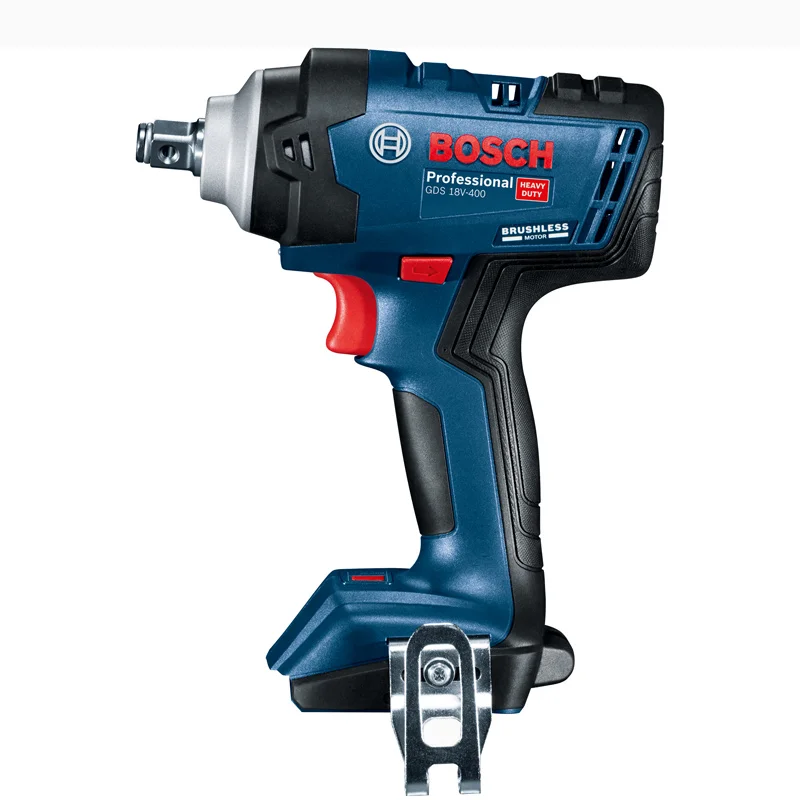 Bosch-llave de impacto sin escobillas GDS 18V-400, herramienta eléctrica inalámbrica de alto Torque, recargable con litio, 400N.m, Original