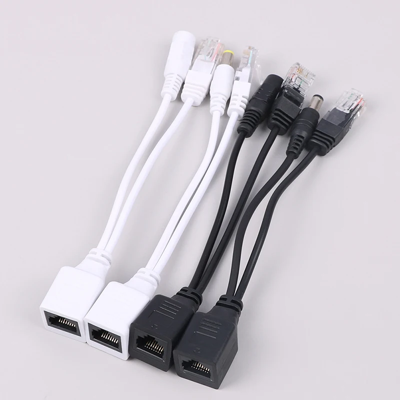 1Pair POE Cable Passive Power Over Ethernet Adapter Cable POE Splitter Injector Power Supply Module For IP Camea