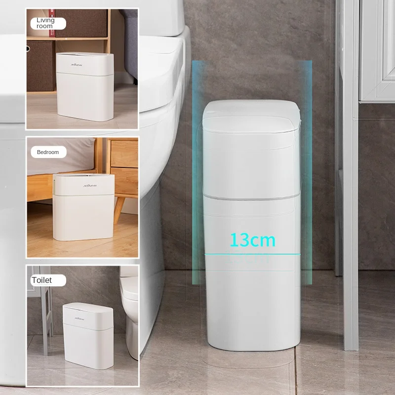 16L Smart Trash Can Automatically Pack Contact-free Non-dirty Hand Storage Box USB Charging Induction Waste Bins Garbage Bin