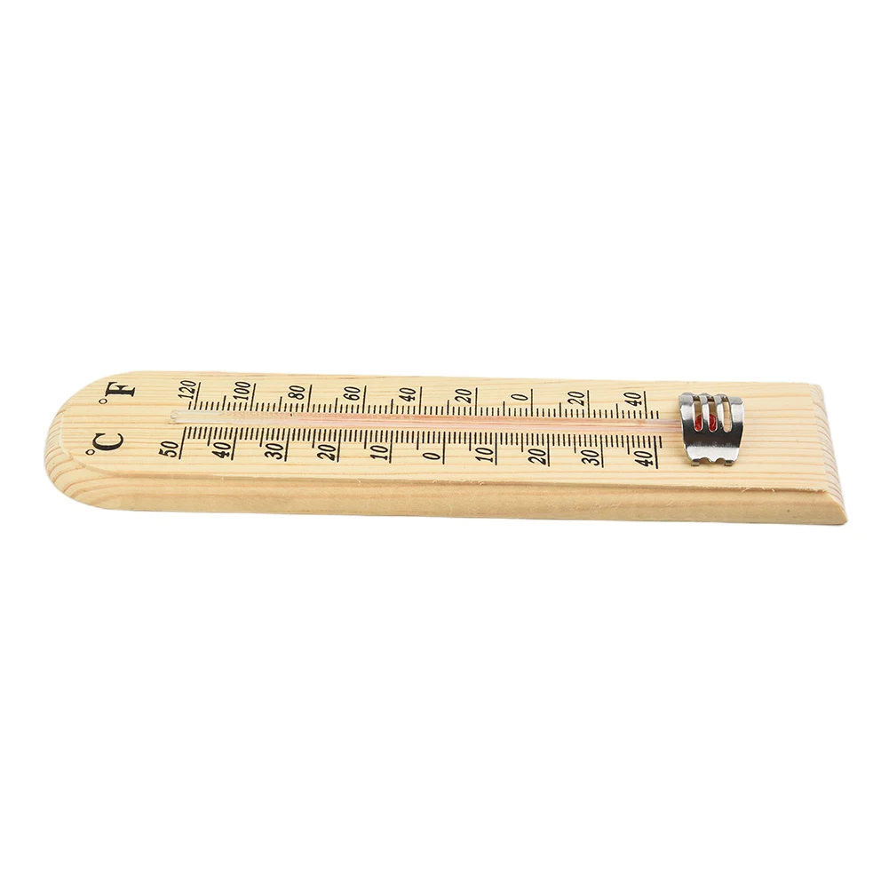 Large Wall Thermometer Thermometer Traditional Wooden 200mm Beech Garage Garden Greenhouse Home Kitchen Tools Room