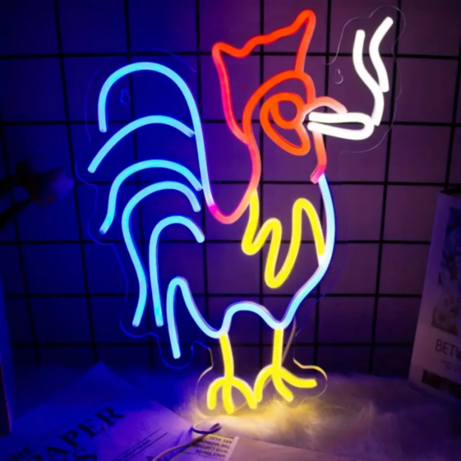 

Петух Курящий светодиодный неоновый знак, неоновые вывески для декора стен и стола, светящиеся вывески, неоновые огни с питанием от USB, вывески для спальни, бара