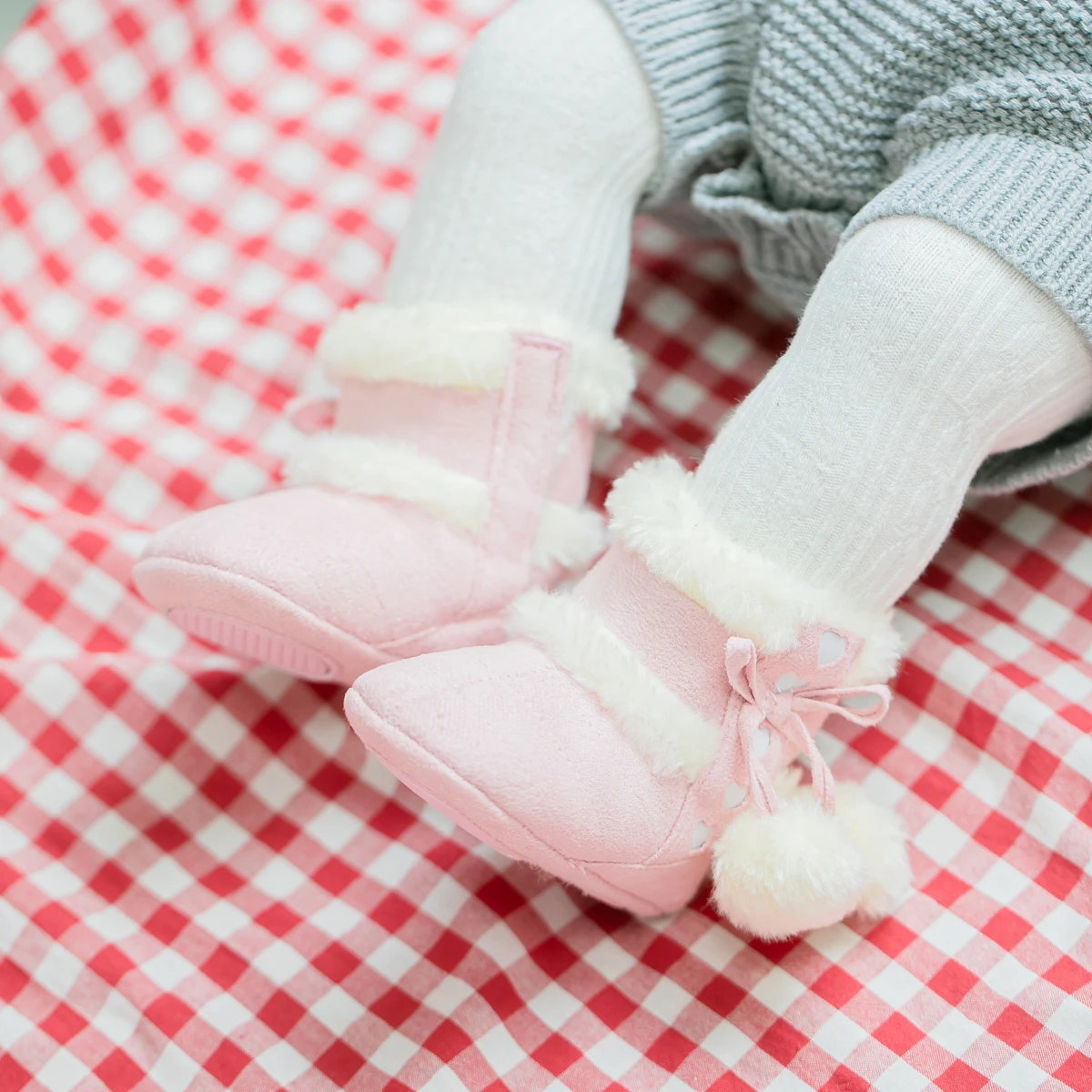 Zapatos de invierno con lazo para bebé recién nacido, botas para primeros pasos, suela de goma suave para interiores, colores de nieve, 2019