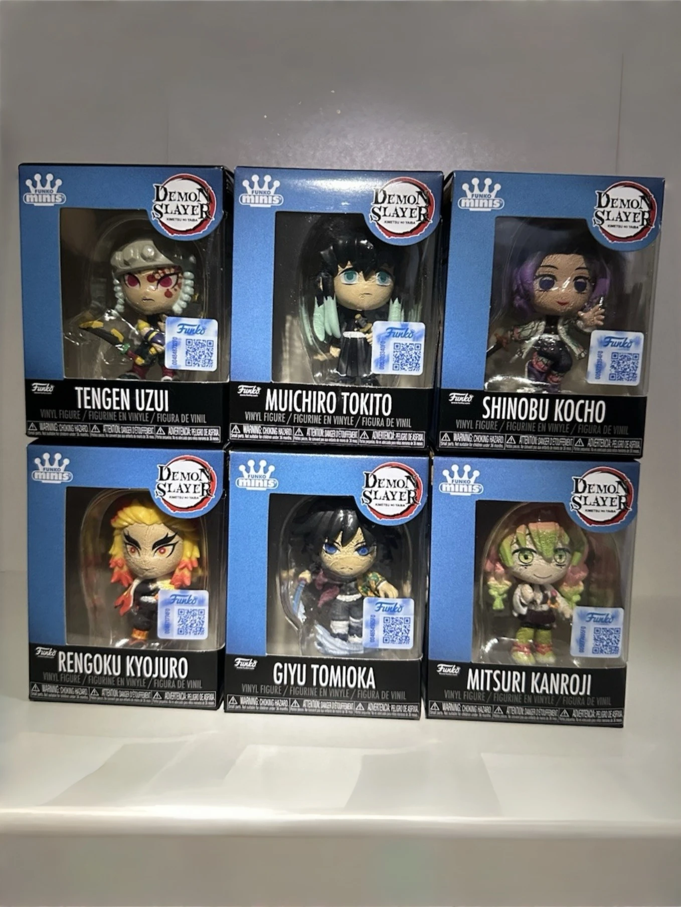Figuras de vinilo mini de Demon Slayer, Hashira Shinobu Kocho, Giyu Tomioka, oficialmente licenciadas, coleccionables, edición limitada, regalo para fanáticos