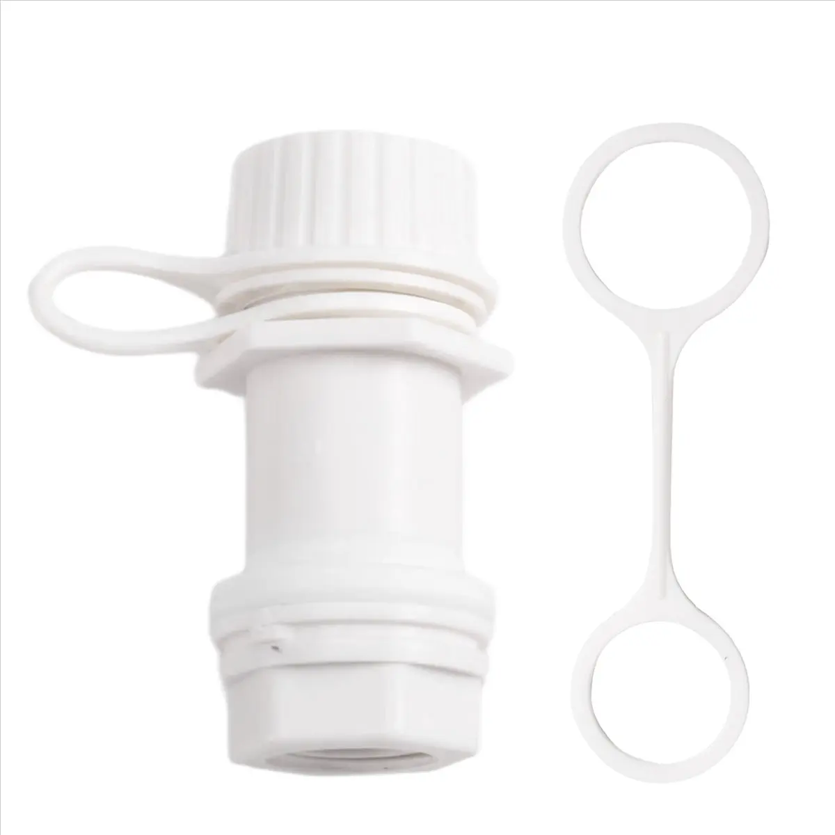 KSOL Threaded Drain Plug with Plastic Tethered Cap for 50-165 Qt Coolers, Cooler Drain Plug Replacement Parts