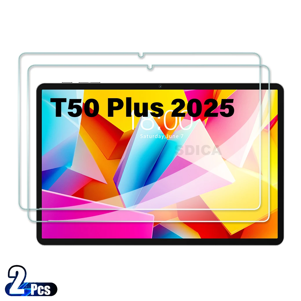 2 шт. для Teclast T50 Plus 2025 закаленное стекло Защитная пленка для экрана 11,0 дюймов Планшет против царапин HD Защитная пленка