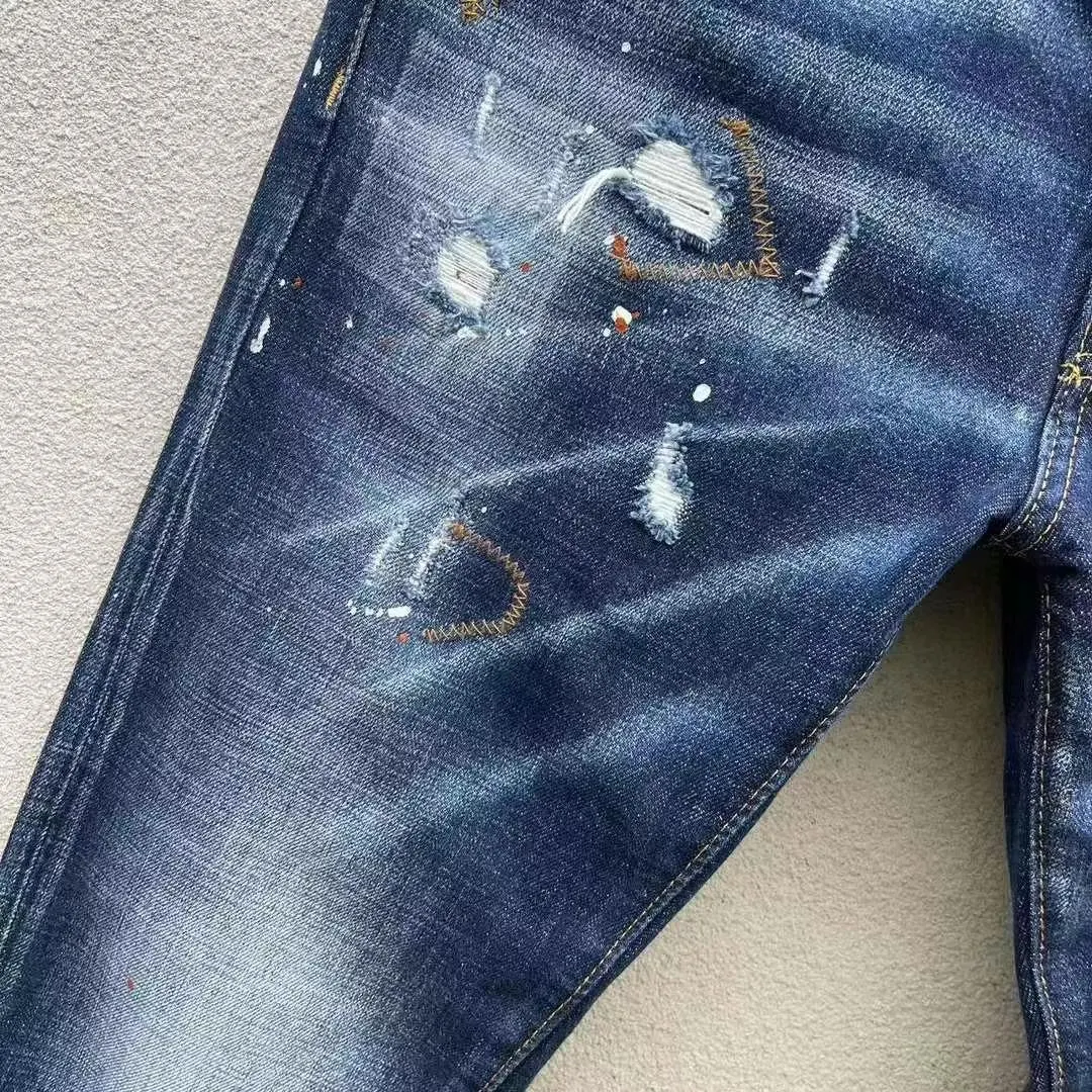 Chare perfilper c060-1 Amerykańskie drukowane Graffiti bawełniane elastyczne, slim-fit, stylowe, ręcznie malowane spodnie męskie w stylu ulicznym