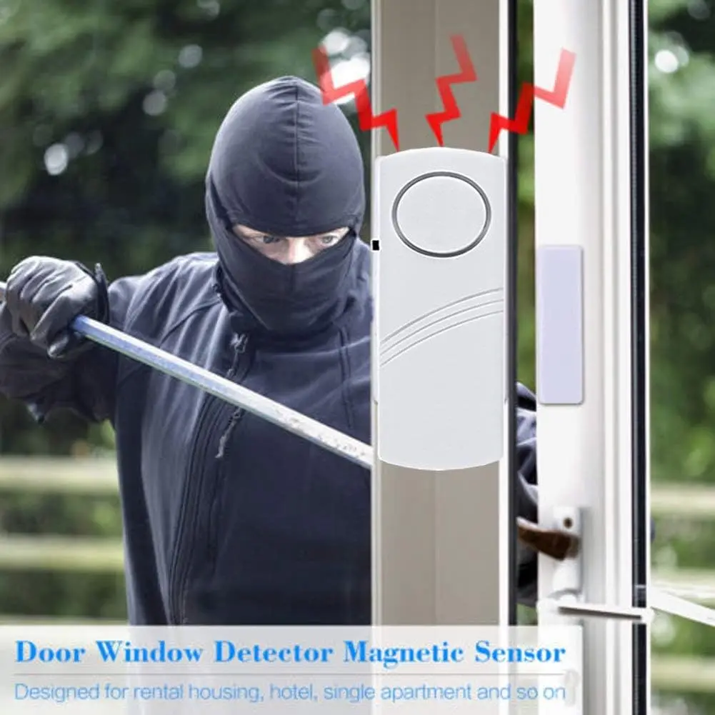 Wireless Door Window Alarm Door and Window Extended Magnetic Induction Alarm Window Anti-theft Door Opening and Closing Reminder