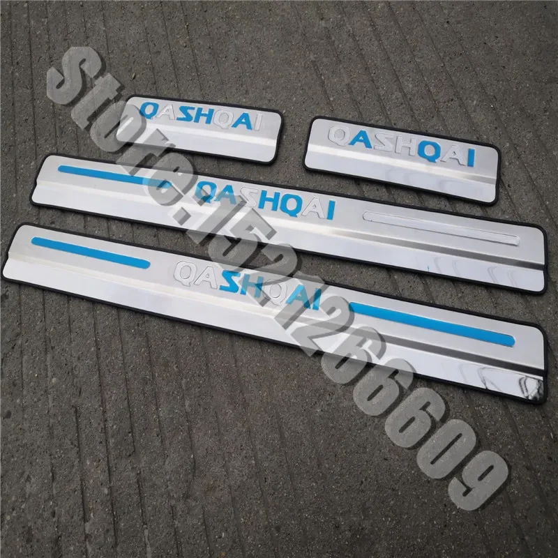 Car Accessories For Nissan Qashqai Door Sill J11 Scuff Plate Stainless Steel Door Sills Pedal Car Styling Sticker 2015 2017 2019