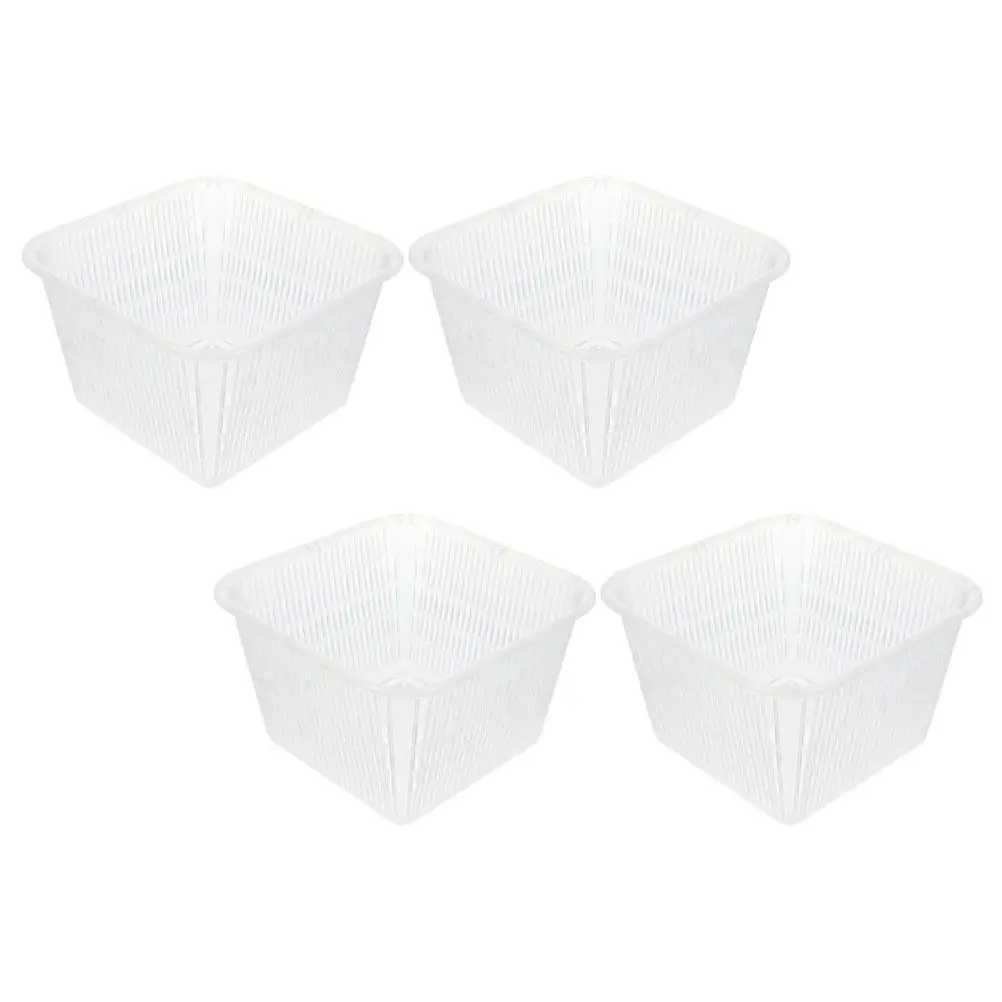 Lot de 4 pots en filet plastique pour contrôle racinaire, paniers en maille hydroponique, coupelles de plantation pour une croissance saine des plantes, pots en filet pour hydroponie