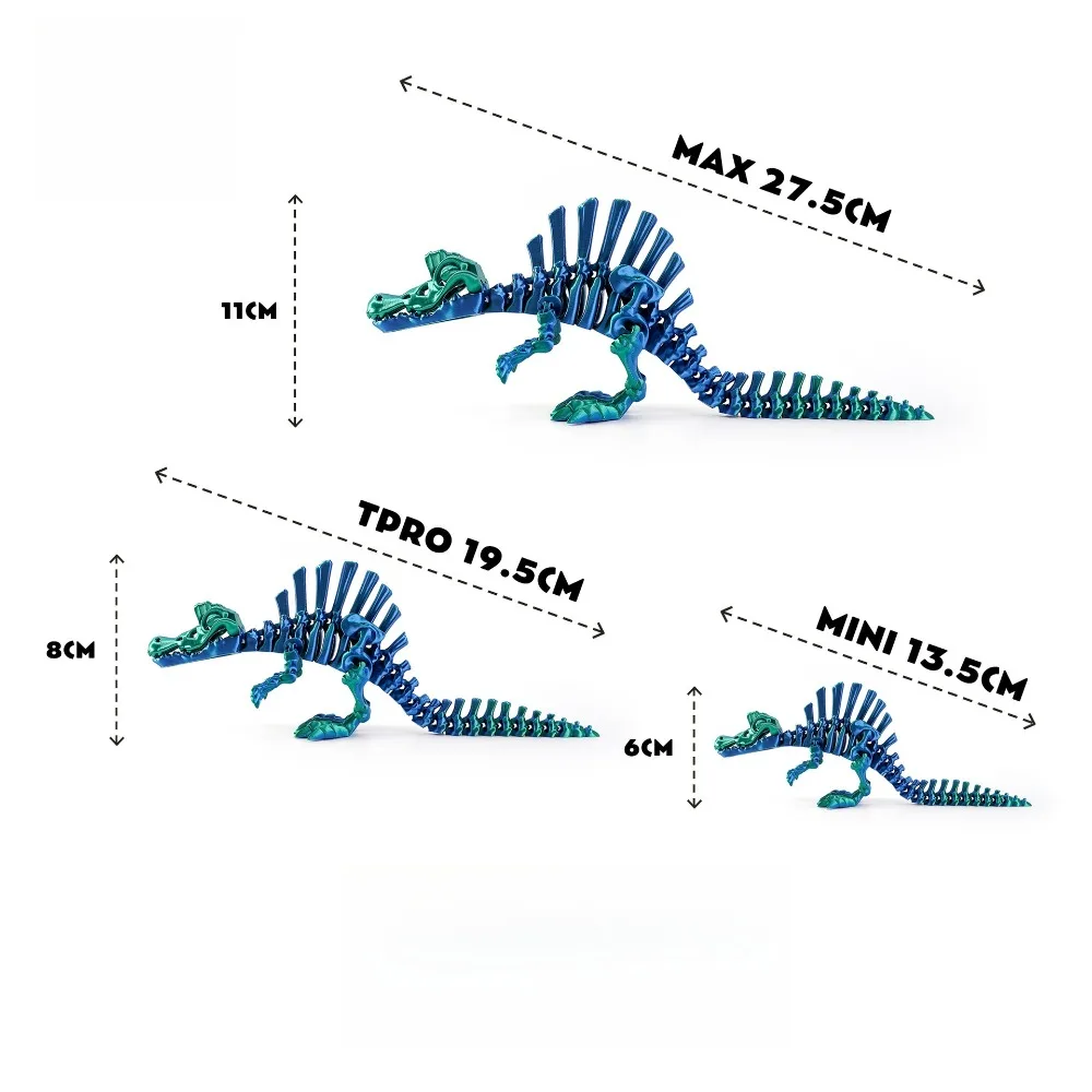 ثلاثية الأبعاد مطبوعة ديناصور المنقولة Echinosaurus تمثال التنين العظام نموذج سطح المكتب الحرفية زخرفة الإبداعية الجدة هدايا للأطفال