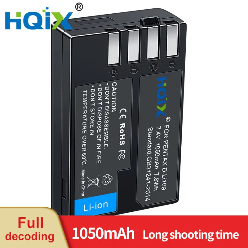 HQIX for Pentax K-F 50 70 500 S1 S2 30 R KR Camera D-LI109 Battery Charger