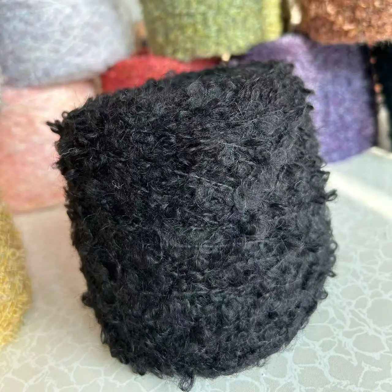 150g Alpaca Loop Yarn, Soft Large Ear Knitting Yarn, DIY Hand Woven Sweater Scarf Doll Crochet Thread, Large Roll Gift Wool Yarn