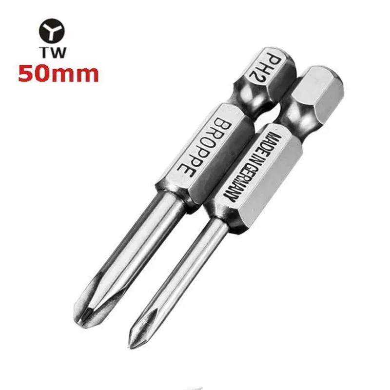 BROPPE 2Pcs Screwdriver Bit Set 50mm Tri-wing Electric Drivers Magnetic Y Tip Head Y3 Y4.5 Screwdriver Drill Bit