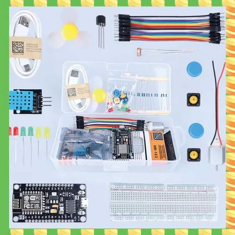 

AB53 ESP8266 Стартовый комплект Wi-Fi Датчик температуры и влажности Комплект для программирования Учебный комплект для электронного эксперимента