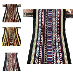 Cinta de tela de encaje africano étnico vintage para vestido de escenario, ropa de bricolaje, accesorios para bolsos, cinta bordada, 1 yarda de ancho, 31 cm