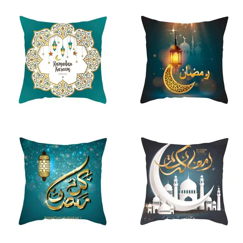 

Домашний декор, чехлы для подушек с фонарем и полумесяцем на тему Рамадана, подходят для дивана, спальни, автомобиля, наволочки