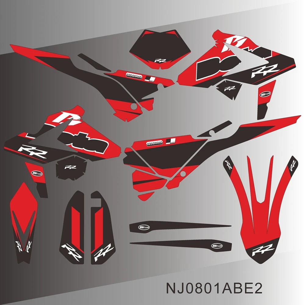 Full Graphics Decals Stickers Motorcycle Background Custom for BETA RR 125 250 300 430 2018 2019 NJ0801ABE