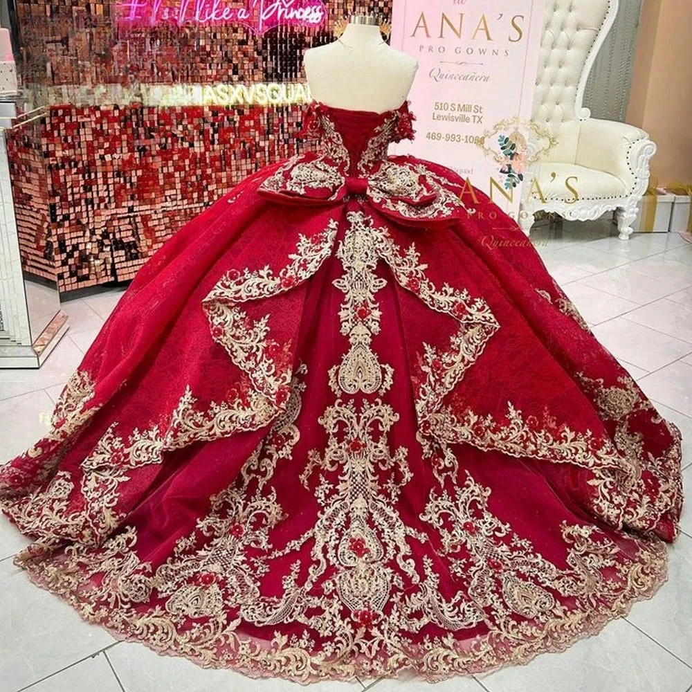 Vestidos Princesa Quinceanera Borgonha, Vestido de baile, Apliques Querida, Renda Doce 16 Vestidos, 15 Anos, Mexicano