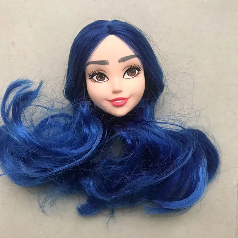 Original Rare Face Princess Girl Doll Head Belle Elsa Anna Mermaid Tiana Doll Parts Girl Collection Gift Toys Doll Accessories