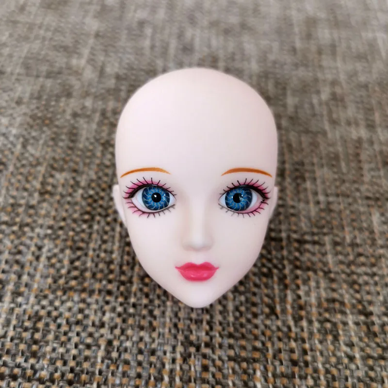 1/6 Xinyi Princess Doll Head Accessories 3D Real Eyes Withmake-up /No Make-up BJD Doll SD Practice Make-up DIY Doll Head Toys
