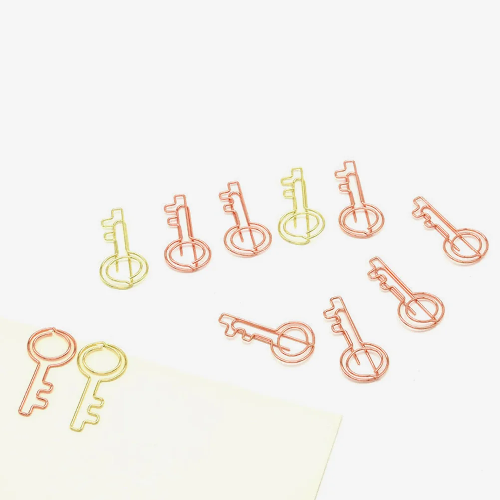 20 Pcs Office Paper Clips Document Small Cute Paperclips Creative Shaped Metal File