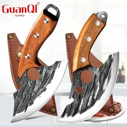 Multifunctional Knife Forged Kitchen Knife Stainless Steel Meat Cleaver Boning Knife with Bottle Opener Pocket With Knife Cover