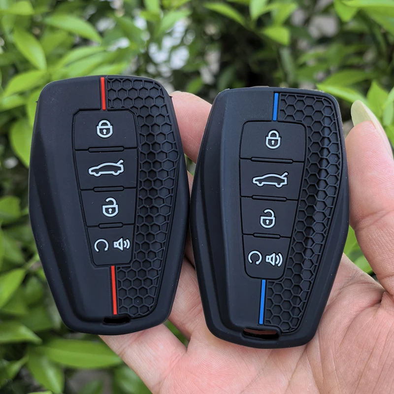 Neue Silikon-Autoschlüsselhülle für Geely Coolray X6 Emgrand Global Hawk GX7 Fernbedienung Auto-Zubehör Schutzhülle Set