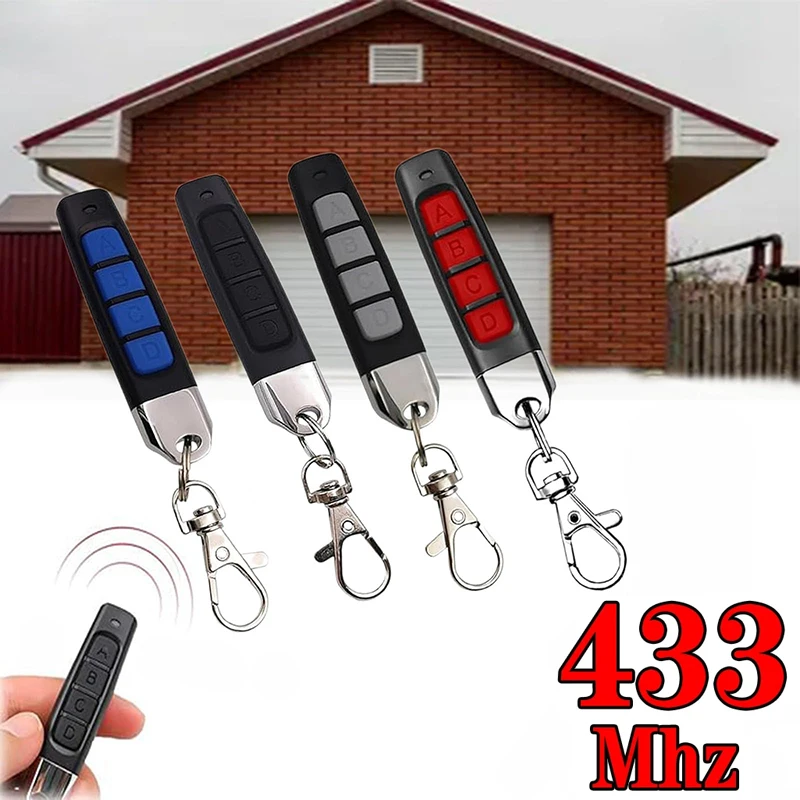 433MHZ Remote Control 4 CH Garage Gate Door Opener Remote Control Duplicator Clone Learning Rolling Auto Code Car Key 433.92mhz