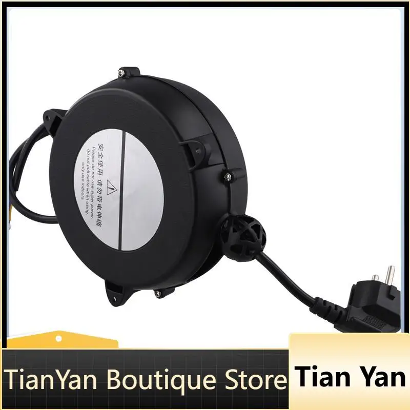 EE1  New- Small Automatic Retractable Wire Winding Device Retractable Storage Reel Automatic Winding Reel EU Plug