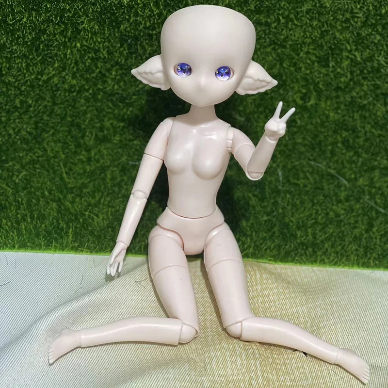 24cm Makeup Elf Doll Small 1/6 Bjd Doll Makeup Doll Head or Whole Doll DIY Handmade Dolls Kids Toy Girls Doll Opened Head