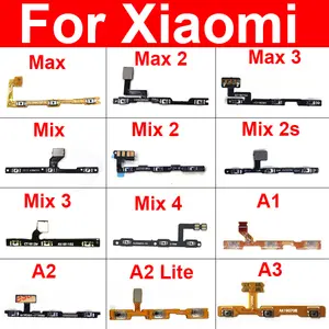 Bilashmart Volume Power Side Button Flex Cable Xiaomi Mi A1 A2 Lite A3 5X 6X CC9e Mix 4 3 2S Max 3 2 Power Key Cable Redmi 6 Pro