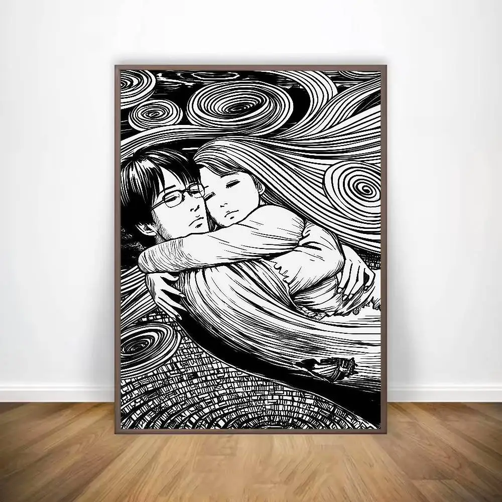 Black And White Ito Junji Tomie Poster HD Art Sticky Wall Waterproof Home Living Room Bar Decoration