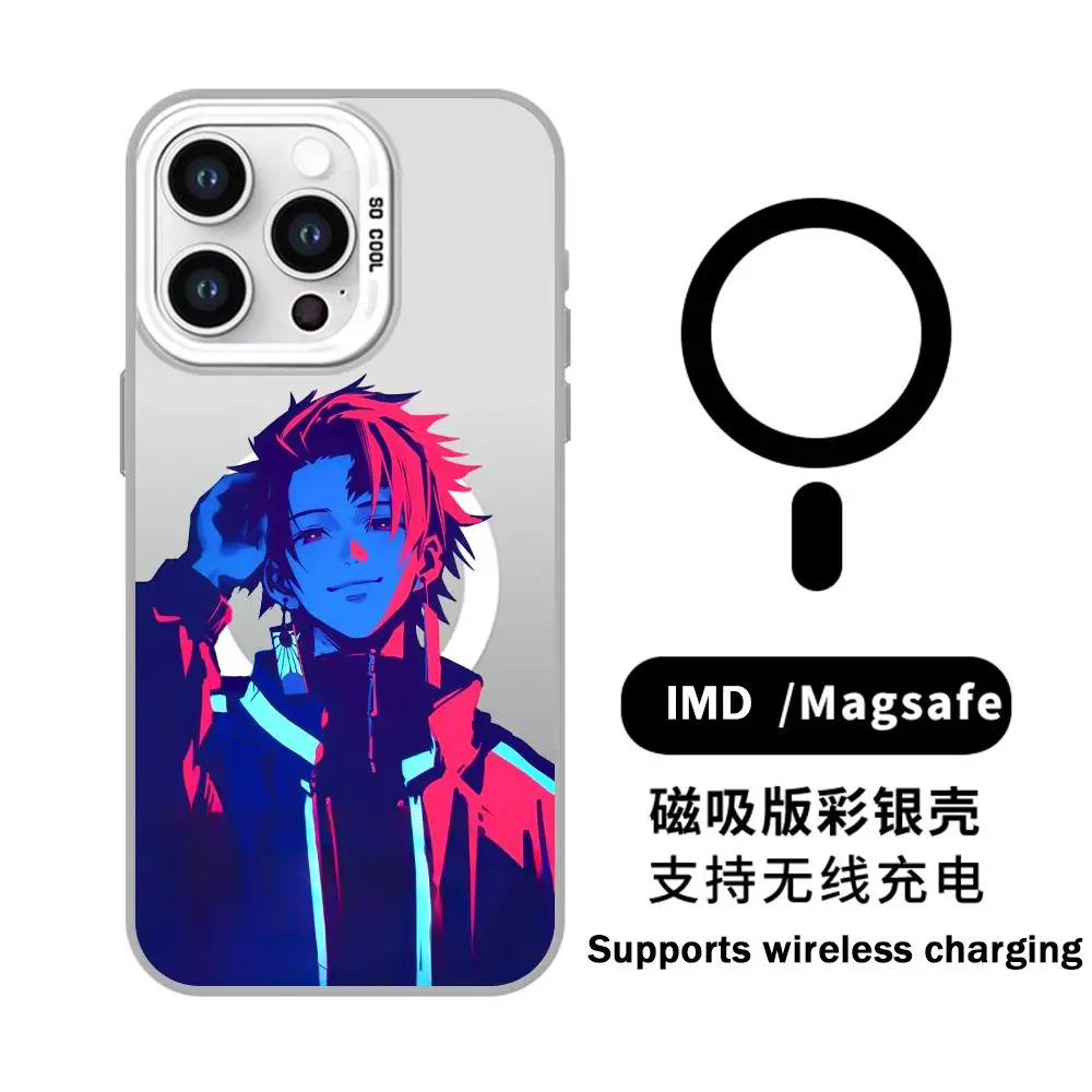 Новый чехол для телефона Infinity Castle Cool Demon Slayer, магнитный цветной серебряный чехол IMD для iPhone 16, 15, 14, 13, 12, 11 Pro Max Plus e Новый чехол для телефона Infinity Castle Cool Demon Slayer, магнитный цветной серебряный чехол IMD для iPhone 16, 15, 14, 13, 12, 11 Pro Max Plus e