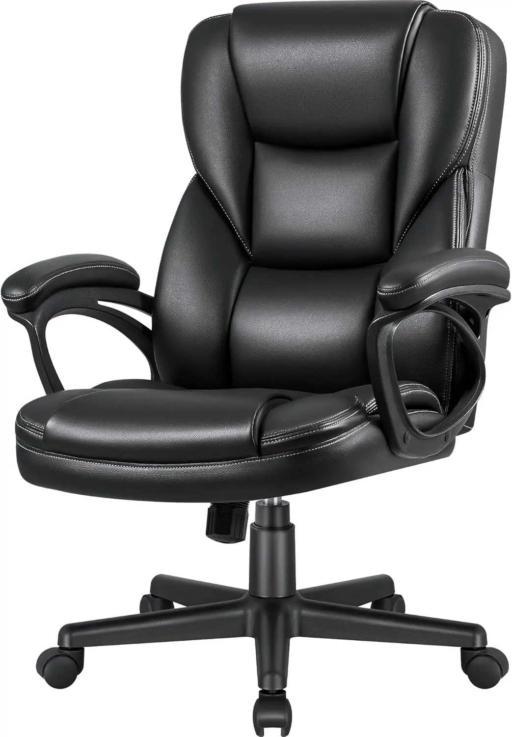 

Executive Office Chair High Back Managerial Home Desk Chair, Adjustable Swivel Computer PU Leather Chair with Lumbar Support